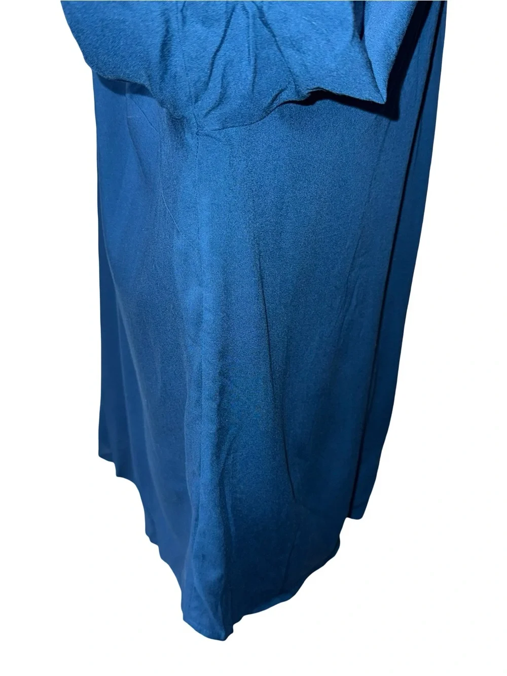 Torrid Poseidon Blue Challis Beaded Peasant Blouse Cutout Lace Top Plus Size 1X - Picture 4 of 13